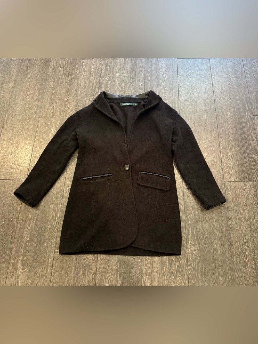 Lauren by Ralph LaurenBlack Women's Single-Button Coat Jacket